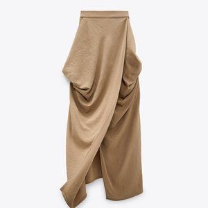 Zara draped wrap skirt - L